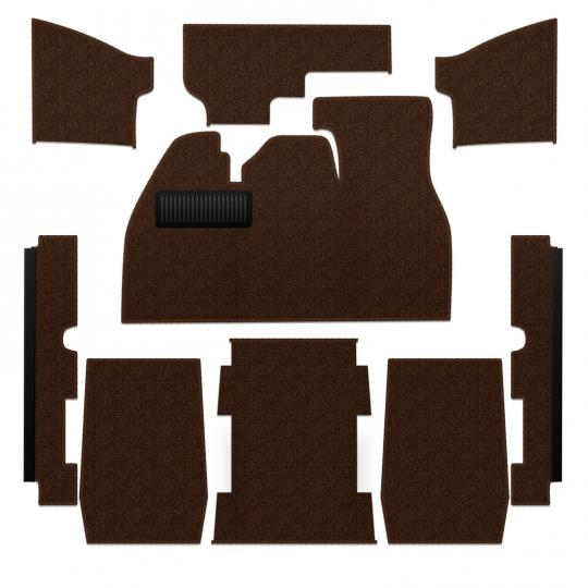 34-F1214-Colors - 1973-1976 VW Super Beetle Carpet Kit - Front - w