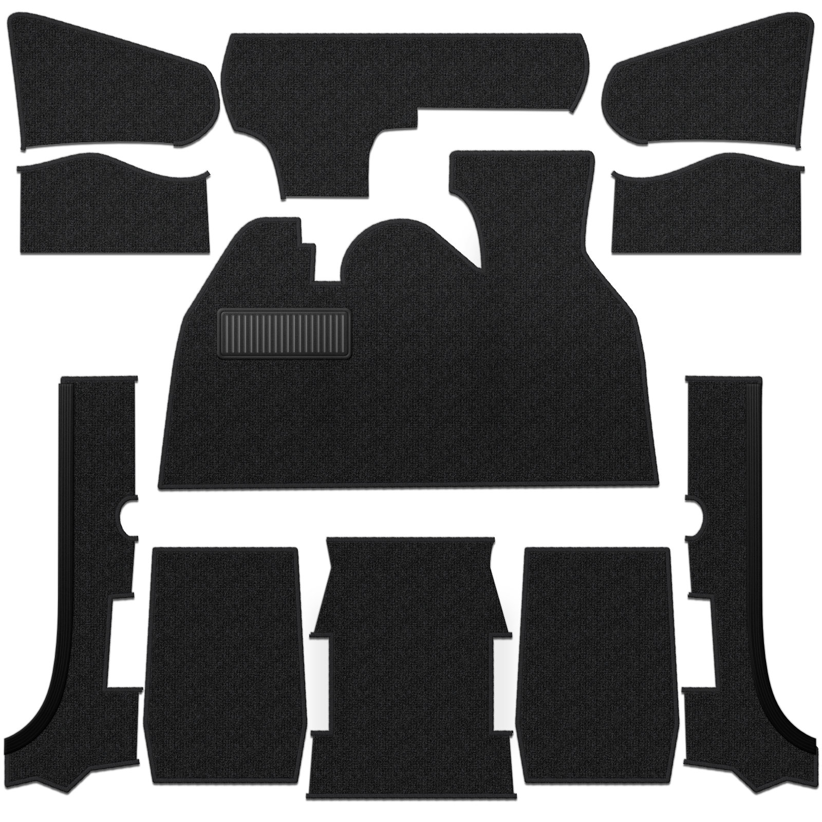 1973-1979 VW Super Beetle Convertible Carpet Kit - Front - w/ Footrest ...