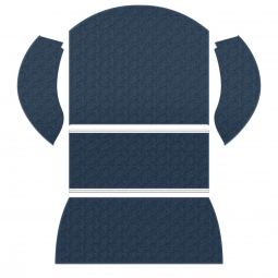 1971-1972 VW Super Beetle Convertible Carpet Kit - Rear - 5 Piece Set - Loop or Cutpile
