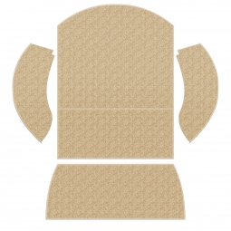 1973-1979 VW Super Beetle Convertible Carpet Kit - Rear - 4 Pieces - Oatmeal Loop