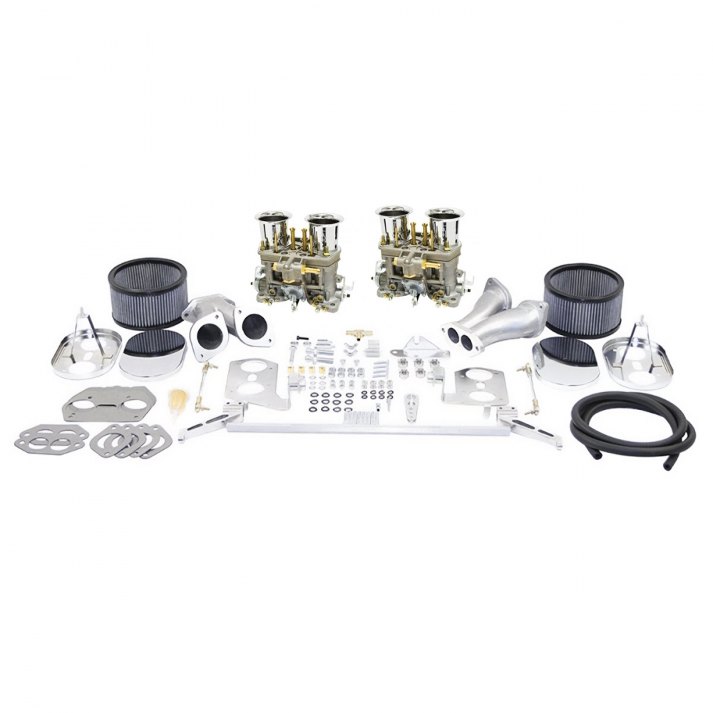 47-8319 - EMPI Dual VW Carburetor Kit - 44 HPMX - Offset Manifolds