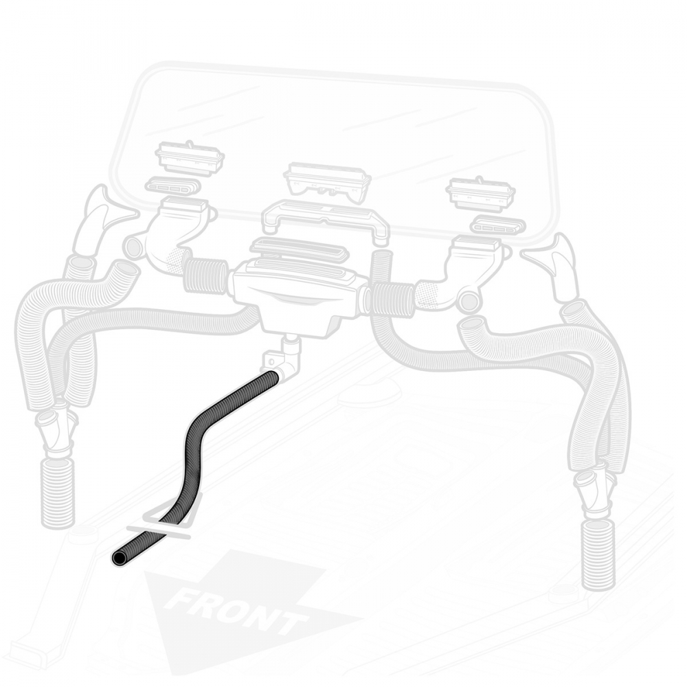 111819543 - VW Fresh Air Box Drain Pipe - 24mm ID - 14