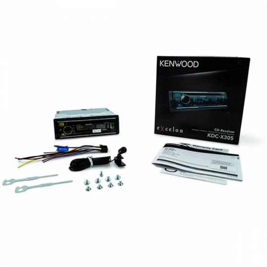 KDC-X305 - Kenwood eXcelon Single DIN Radio with Bluetooth