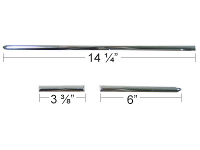 113-190 - 1958-1967 VW Beetle Dash Chrome Trim Kit w/Clips - 3