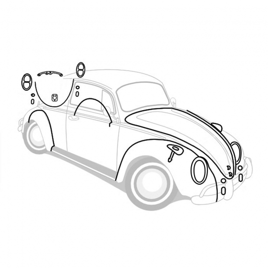 113-010F - 1964 VW Beetle Body Rubber Seal Kit - Sedan or Convertible