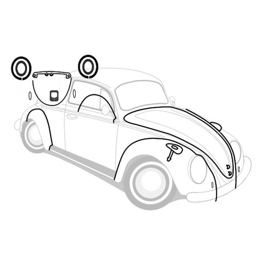 113-010P - 1973 VW Super Beetle Body Rubber Seal Kit - Sedan or