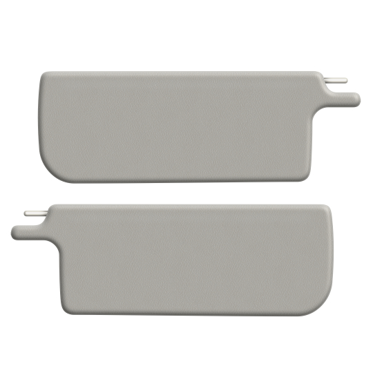 21-2024 - VW Sun Visors - Pair - Off-White Vinyl - 1965-1972