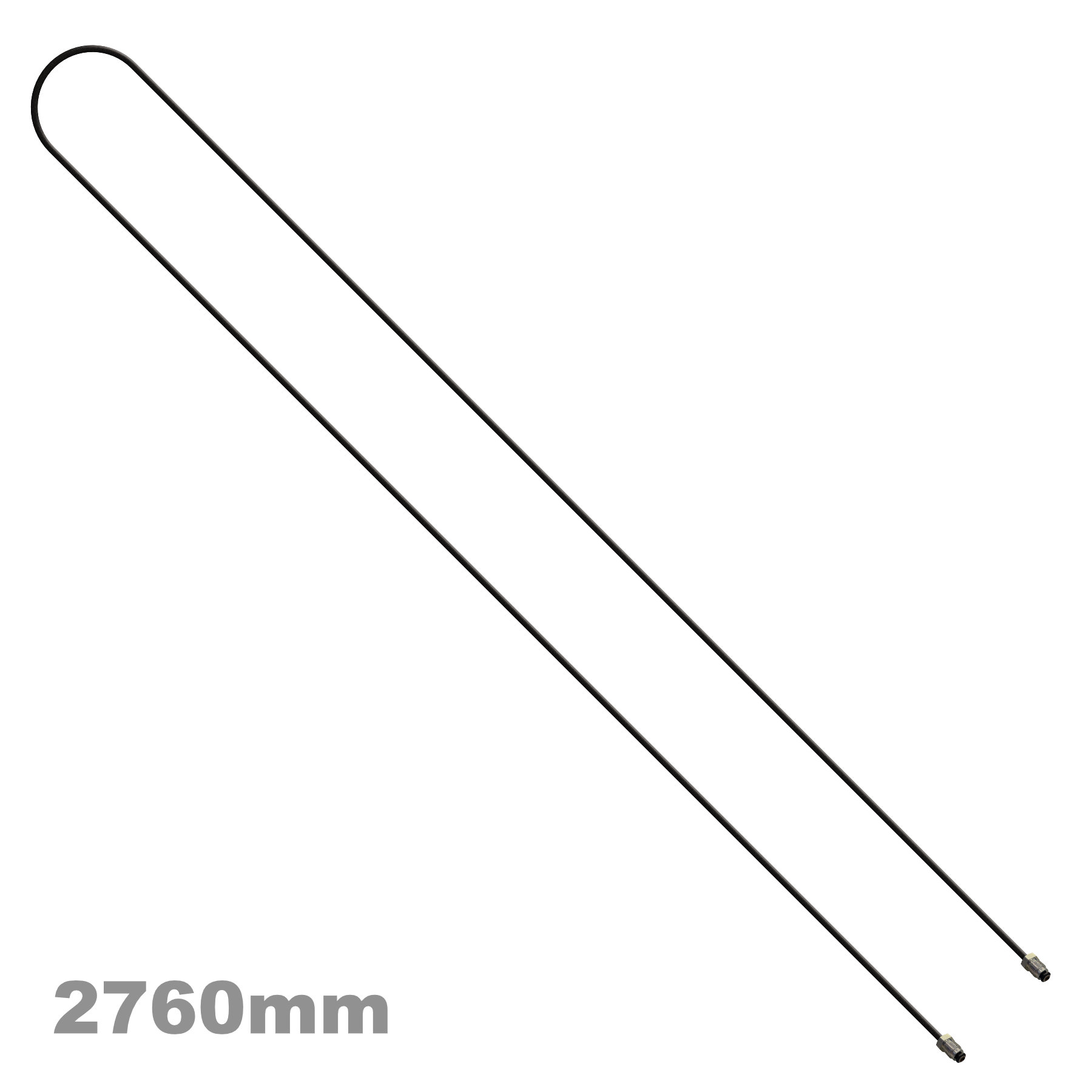 VW Metal Brake Line with Fittings - 2760mm/108.6
