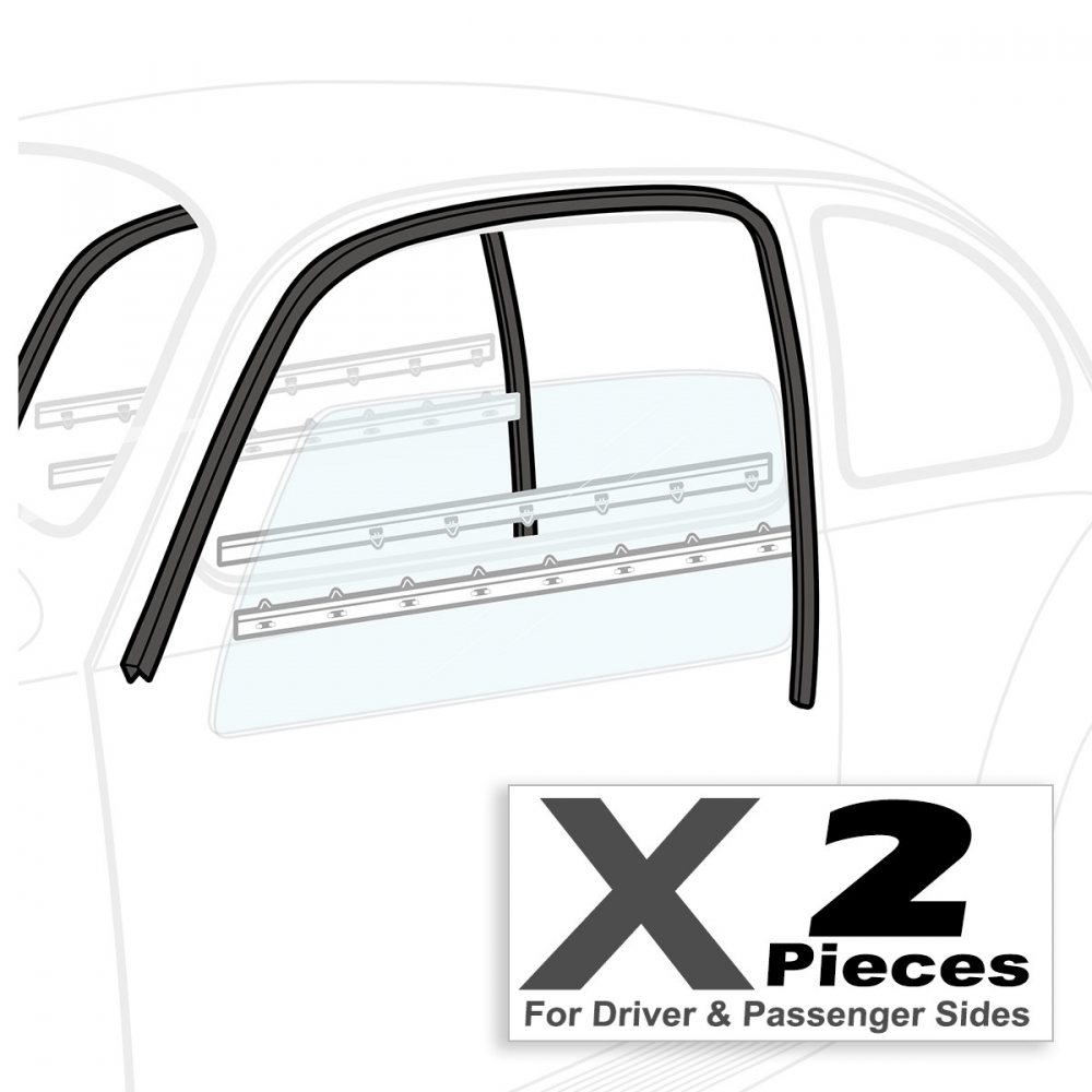 9771 - VW Felt Channel - 1 Piece Window - Extra Long - 1958