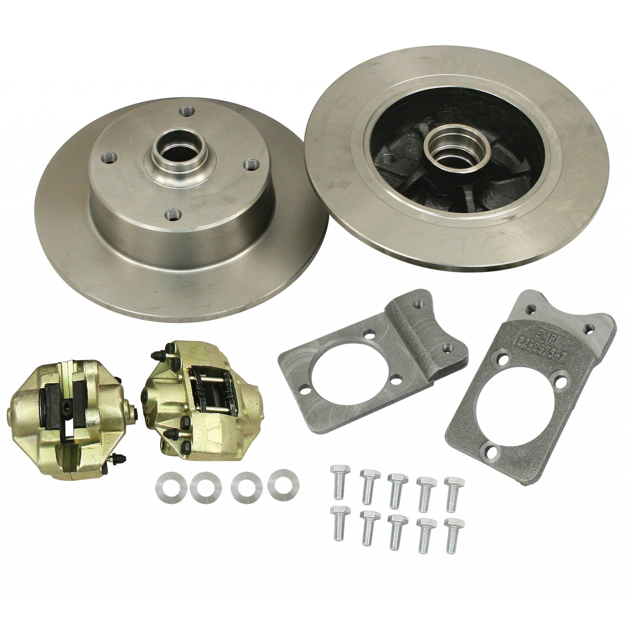 EMPI 1966-1977 VW Beetle & 1966 Karmann Ghia Disc Brake Conversion Kit - Front - Bolt-On - 4x130