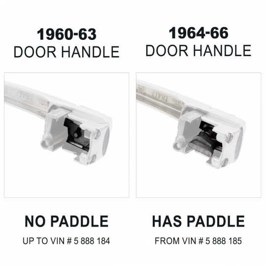 113898205D - 1964-66 VW Beetle Door Handle Kit - Pair