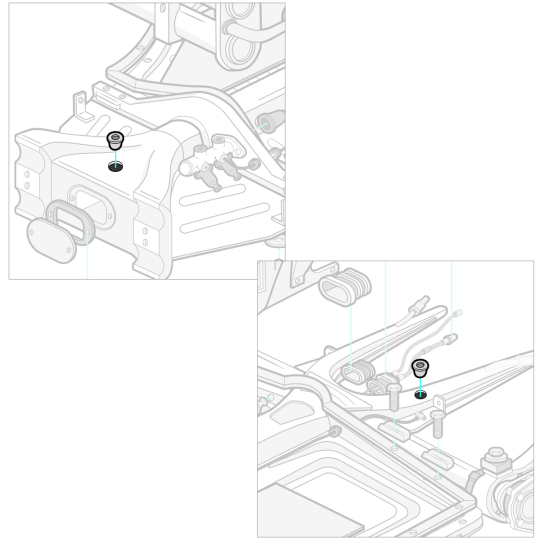 111209189A - VW Fuel Line to Chassis Grommets - 1955-79 Beetle