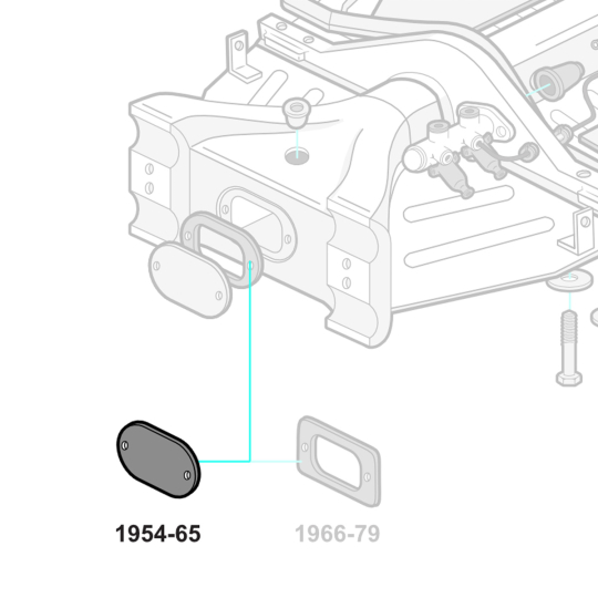 113-571 - VW Tunnel Inspection Cover Seal - 1954-65 Beetle