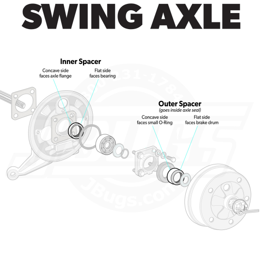 Rear Axle Set Up Spacer Kit Rear Axle Set Up Spacer Kit