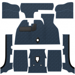 Premium 1973-1979 VW Super Beetle Convertible Carpet Kit - Front - w/ Footrest - Loop or Cutpile