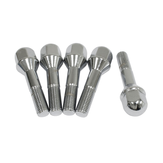 70-2875 - 12x1.5mm - 60° Acorn Seat - Chrome 47mm Long Lug Bolts