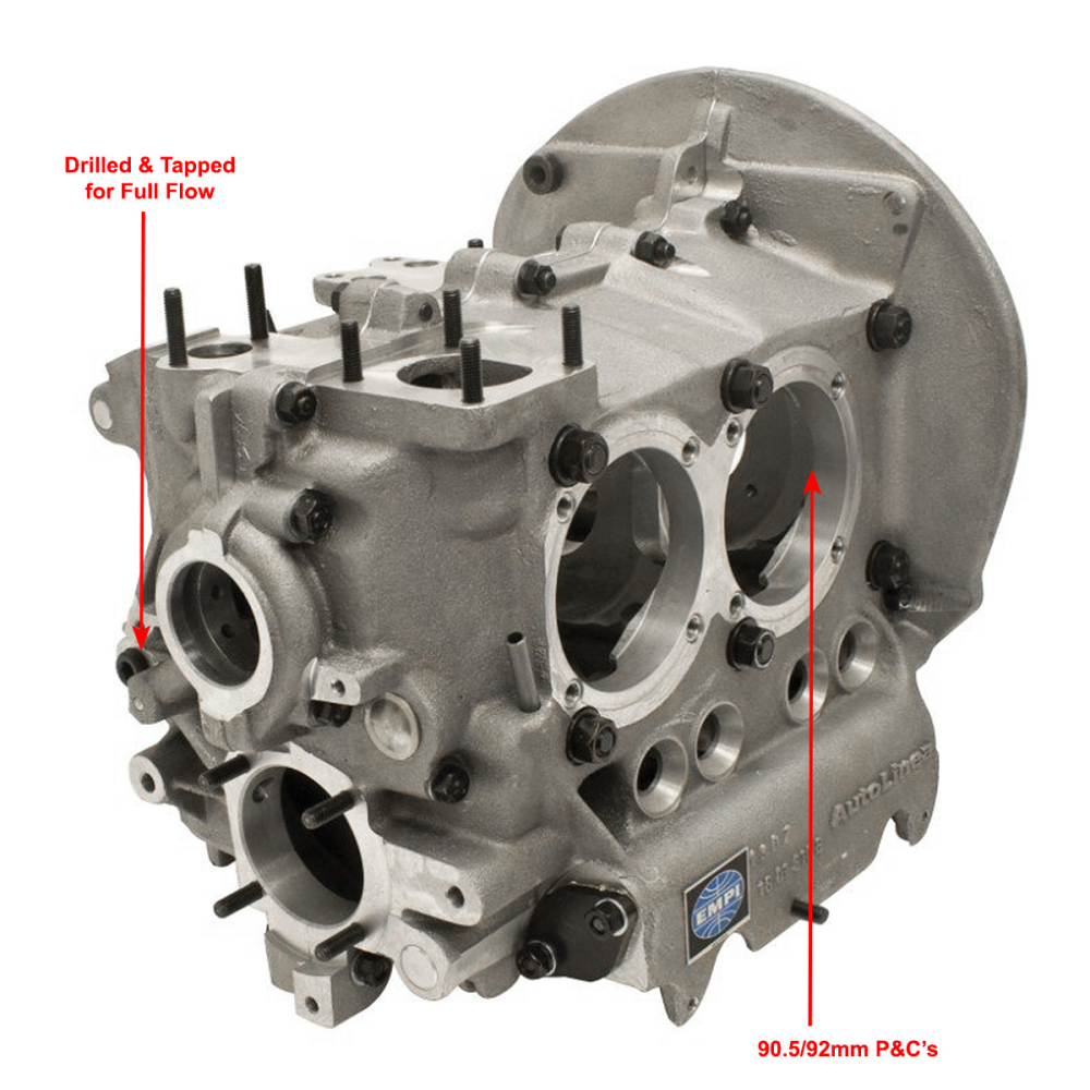 98-0453-B - Universal VW Engine Case - Aluminum - for 90.5