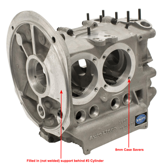 98-0467-B - Universal VW Engine Case - Aluminum - for 94mm