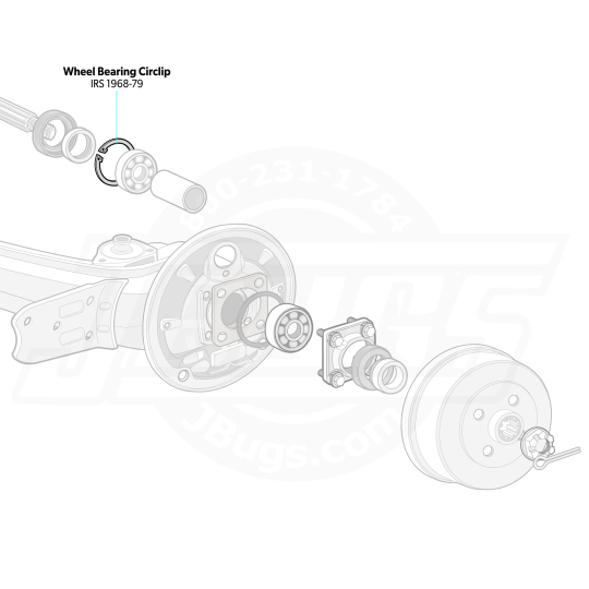 N0123191 - VW Wheel Bearing Circlip - Rear Inner - IRS 1968-79