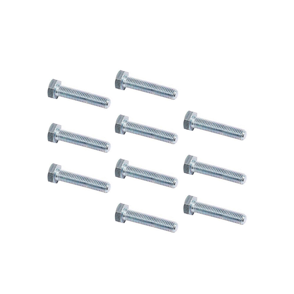 Metric 10x50mm Zinc Plated Bolts - Pack of 10