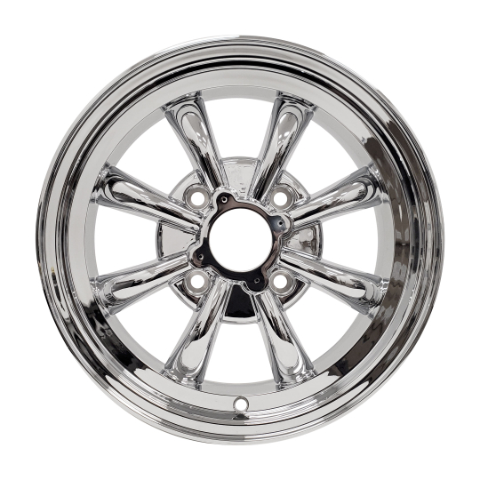 11003-1-4 - Set of 4 JBugs 8 Spoke VW Wheel - Chrome - 15x5.5 - 4x130