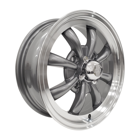 11006-1-4 - Set of 4 JBugs 8 Spoke VW Wheel - Gunmetal - 15x5.5