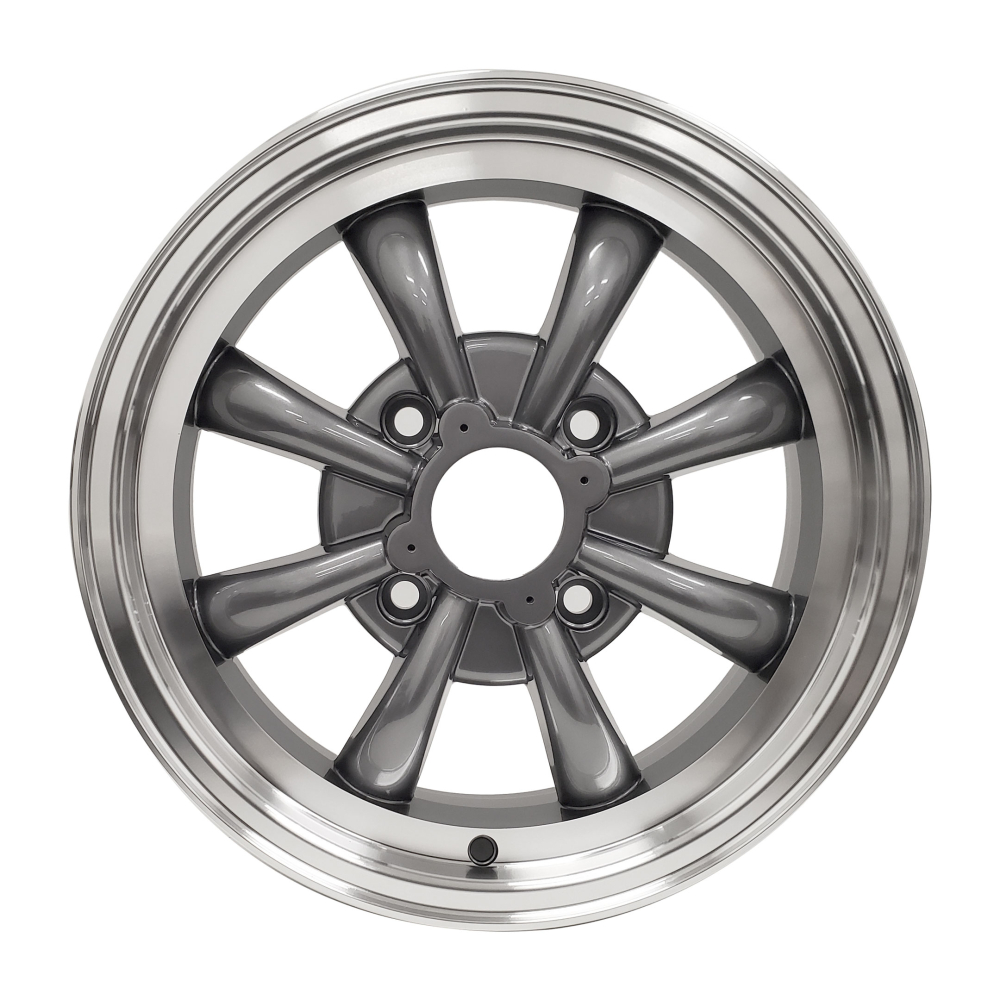11006-1-4 - Set of 4 JBugs 8 Spoke VW Wheel - Gunmetal - 15x5.5
