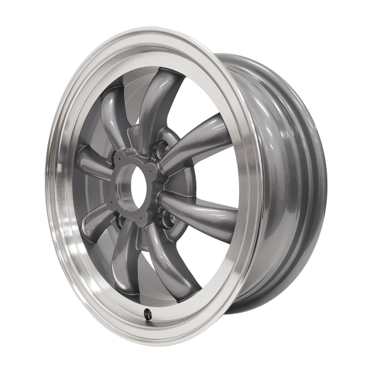 11006-1-4 - Set of 4 JBugs 8 Spoke VW Wheel - Gunmetal - 15x5.5