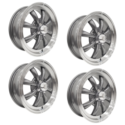 Set of 4 JBugs 8 Spoke VW Wheel - Gunmetal - 15x5.5 - 4x130