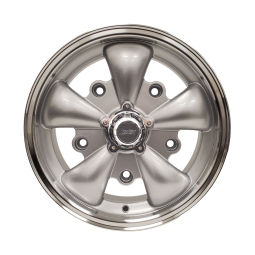 JBugs 5 Spoke VW Wheel - Silver with Polished Lip - 15x5.5 - 5x205