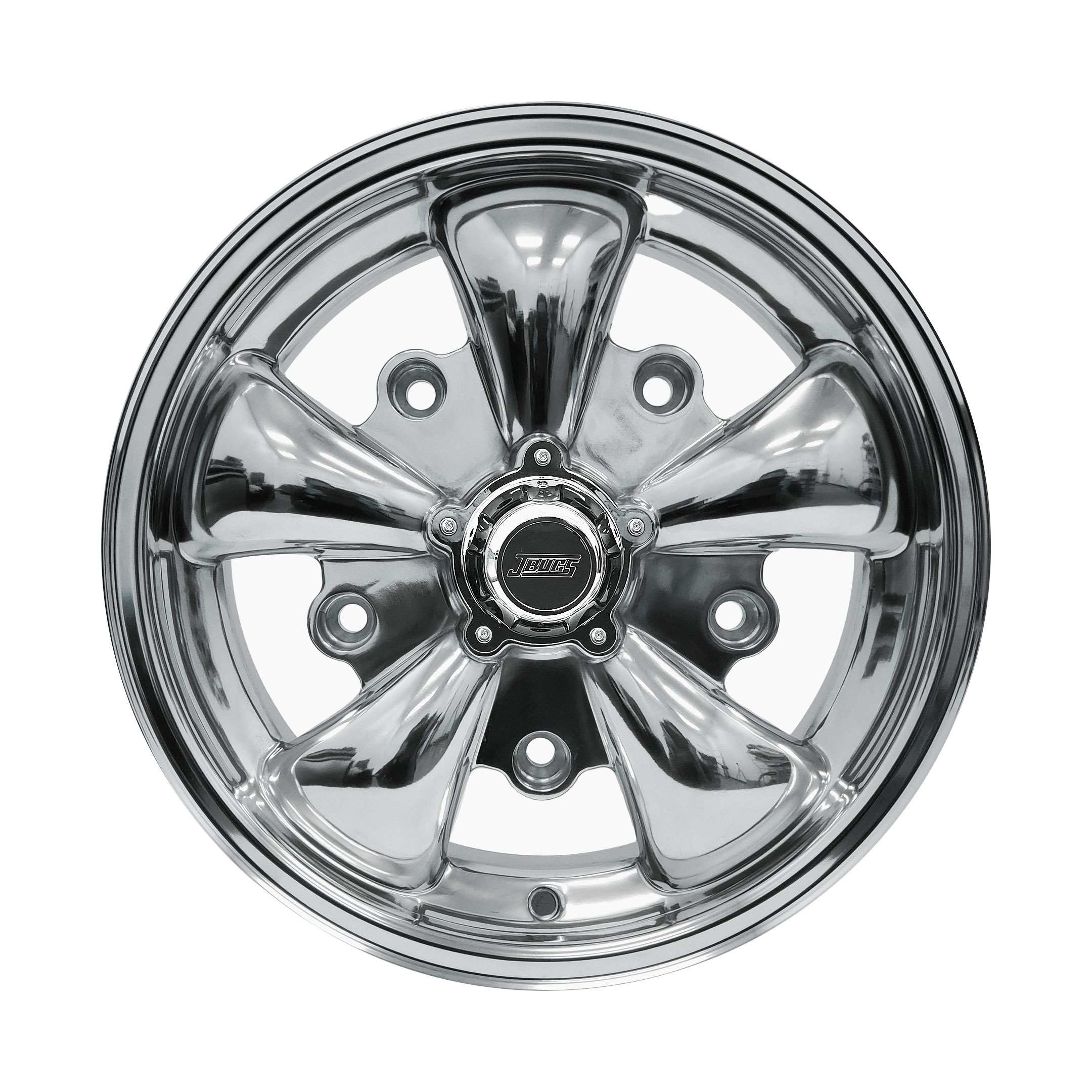 JBugs 5 Spoke VW Wheel - Fully Polished - 15x5.5 - 5x205