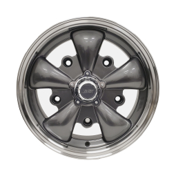 JBugs 5 Spoke VW Wheel - Gunmetal with Polished Lip - 15x5.5 - 5x205