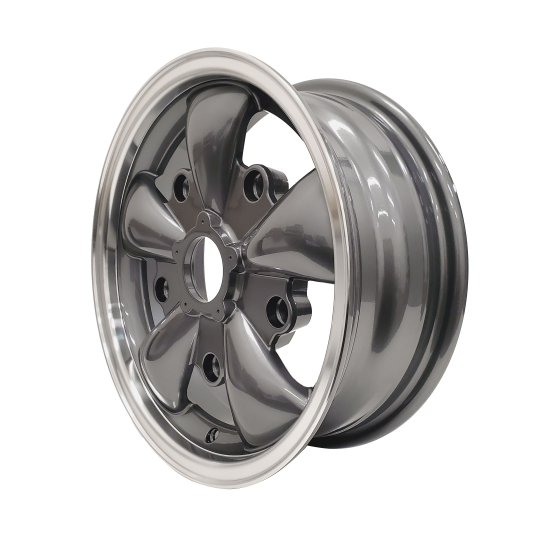 11011-1 - JBugs 5 Spoke VW Wheel - Gunmetal with Polished Lip