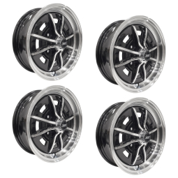 Set of 4 JBugs Sprint Star Wheels - Black with Machined Face - 15x5 - 4x130