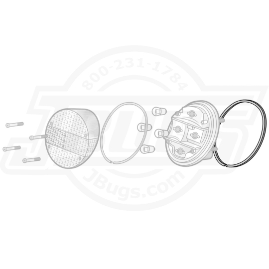 133-191T-L-R - VW Tail Light to Fender Housing Seals - 1973