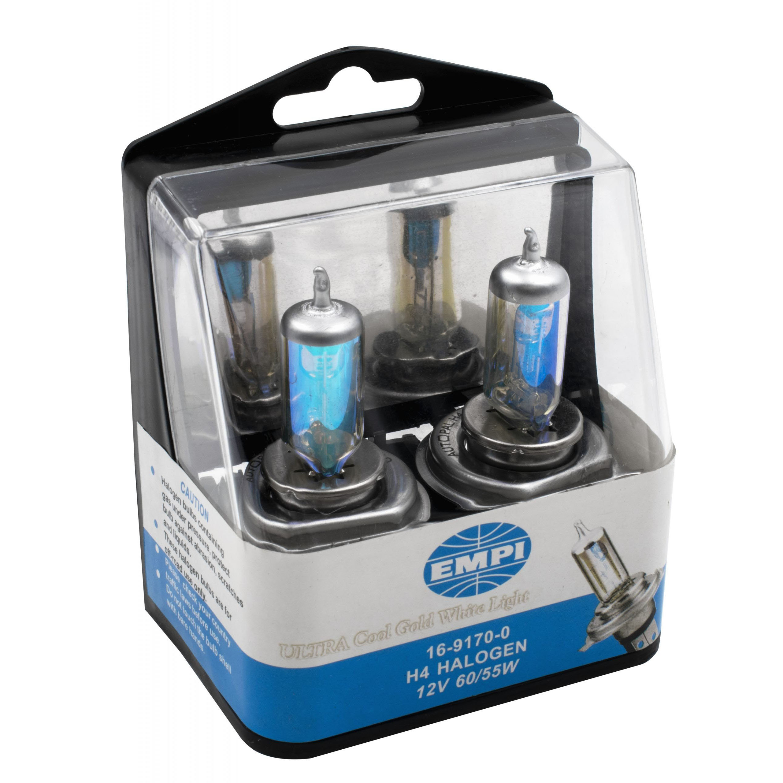 VW Light Bulbs - H4 12V - 55/60W - Ultra Cool Gold White - Pair