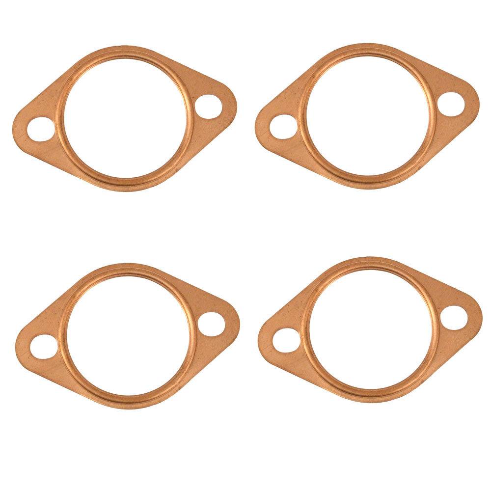 4-Pack EMPI 17-2821 Copper Exhaust Port Gaskets – 1-5/8" ID For VW Air-Cooled Bug, Ghia, Bus – Performance/Vintage Fit