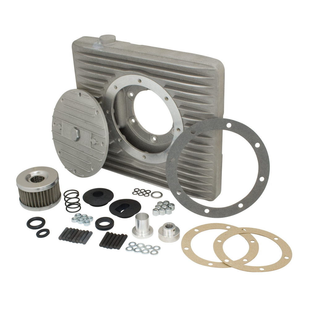 Black Oil Sump Plate Kit For VW 1200-1600cc Air-Cooled Engines - Complete With Gaskets & Magnetic Plug