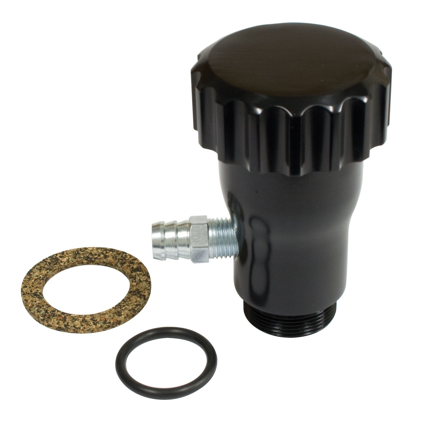 EMPI-VW-Oil-Filler-with-Grooved-Cap-Vented-Black-Anodized
