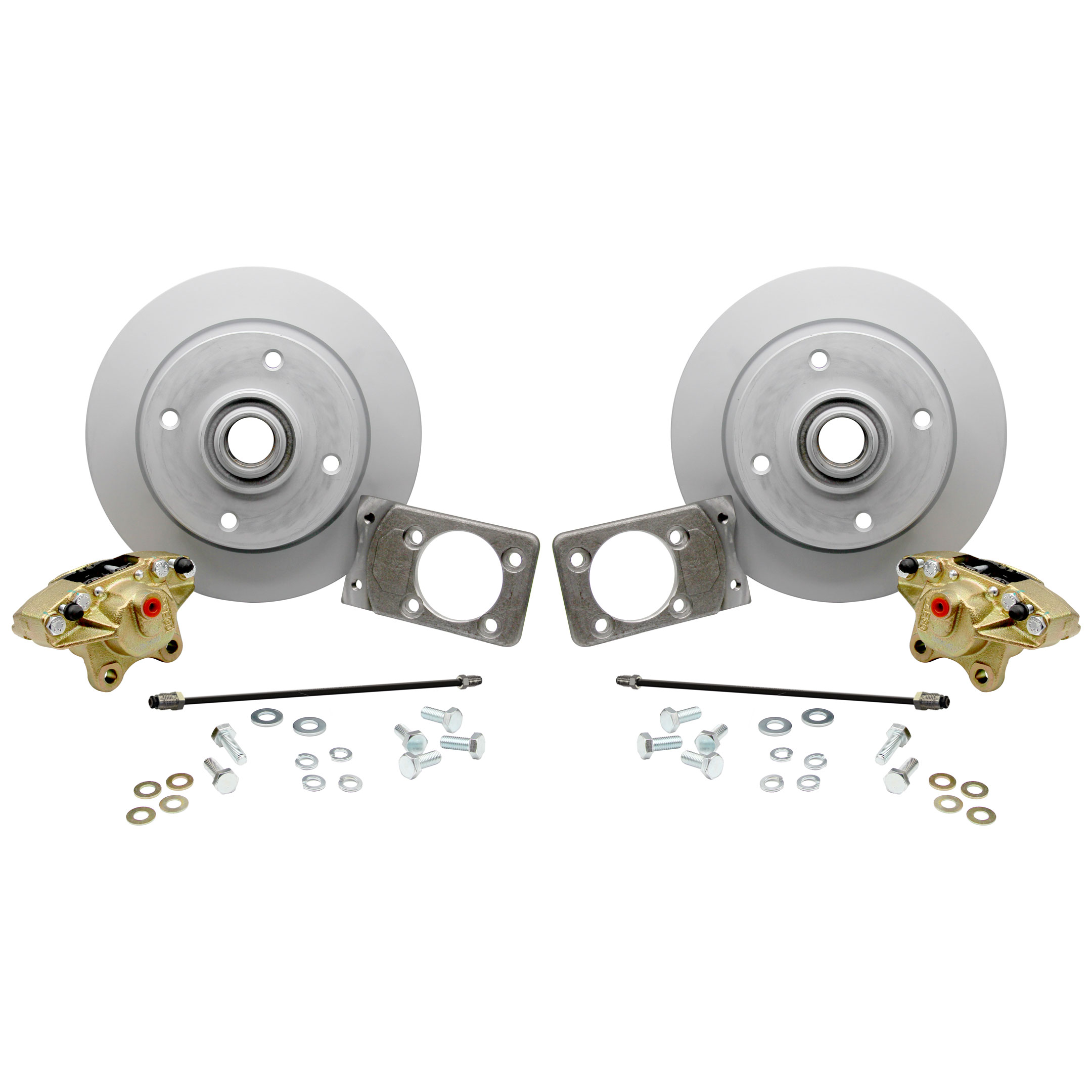 JBugs 1971-79 VW Super Beetle Disc Brake Conversion Kit - Front - Bolt-On - 4x130