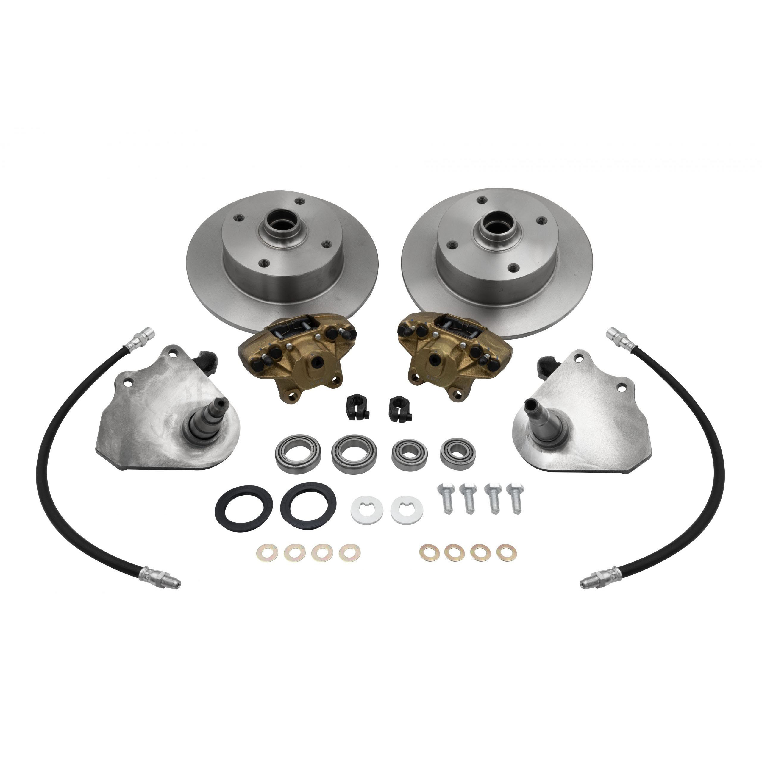 EMPI 1954-1965 VW Beetle & Karmann Ghia Disc Brake Conversion Kit - Front - Drop Spindles - 4x130
