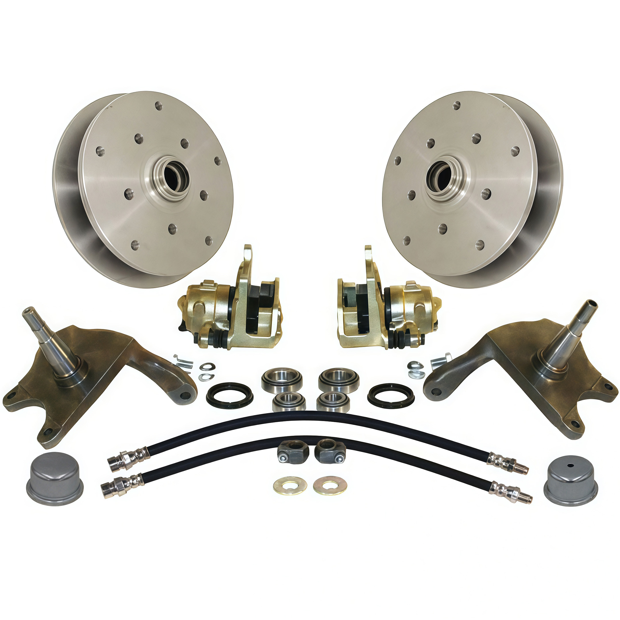 EMPI Disc Brake Conversion Kit - Front - Drop Spindles - 5x205 - 1954-1965 VW Beetle - Karmann Ghia