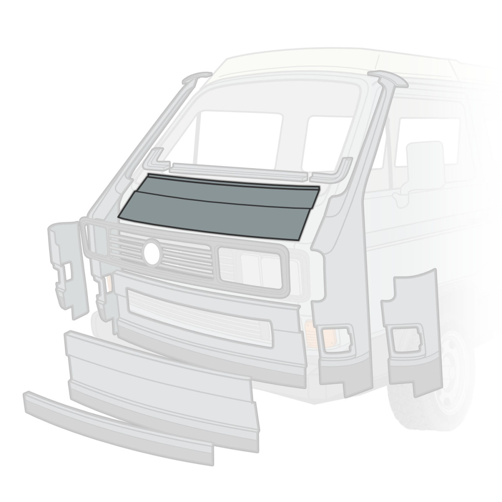251805035 - 1980-1991 VW Vanagon Front Panel - Upper Center