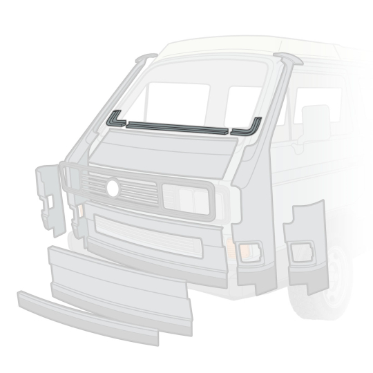 251805035A - 1980-1991 VW Vanagon Windshield Repair Panel Set - 3