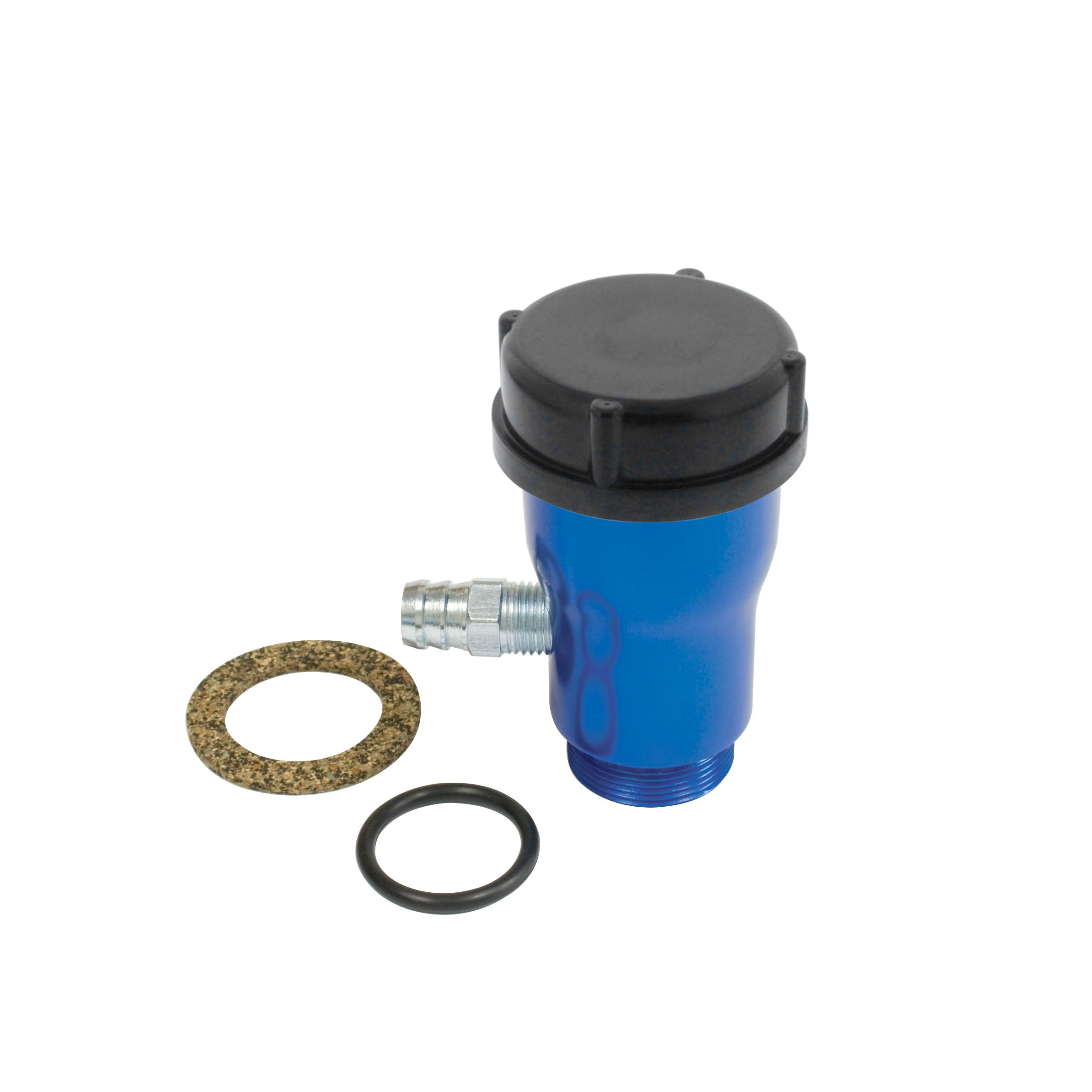 VW Oil Filler Tube - Vented - Blue Finish with Plastic Cap