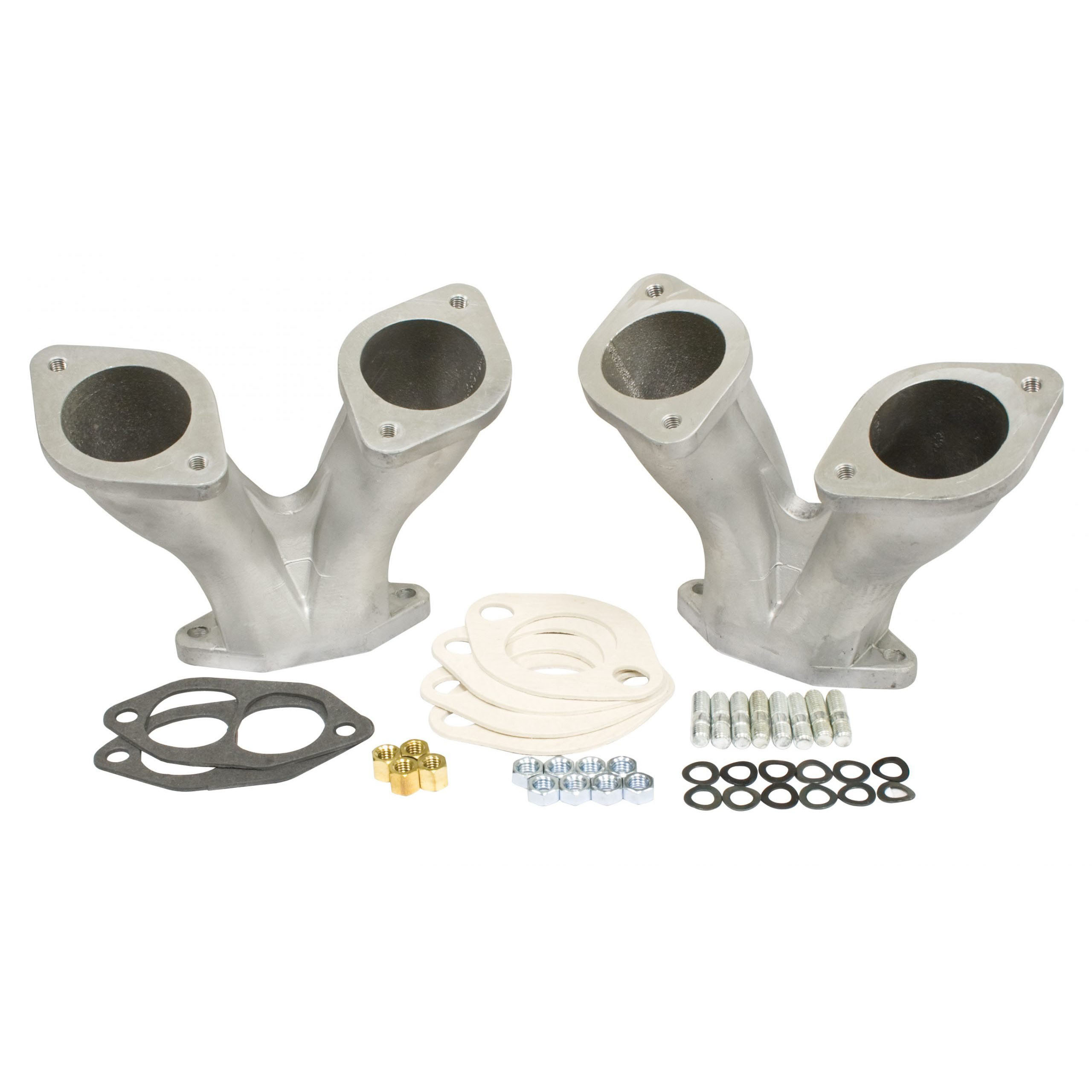 EMPI Stage 2 GTV-2 Match Ported Short Manifolds for 48/51 IDA/EPC Carburetors, Pair with Hardware