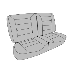 1983-1993 VW Cabriolet Seat Upholstery - Rear Only - Style F