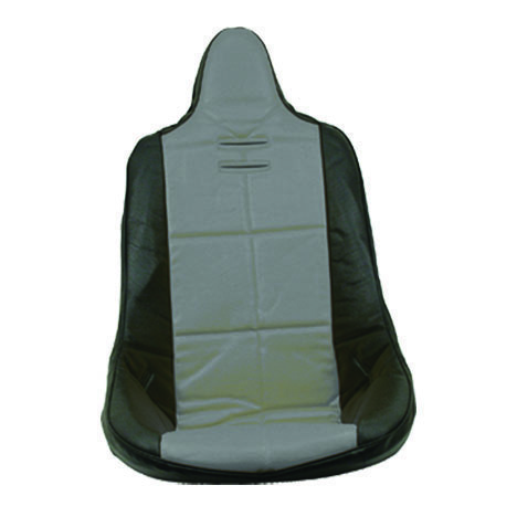 High Back Seat Cover - Black & Grey w/Square Pattern - Each