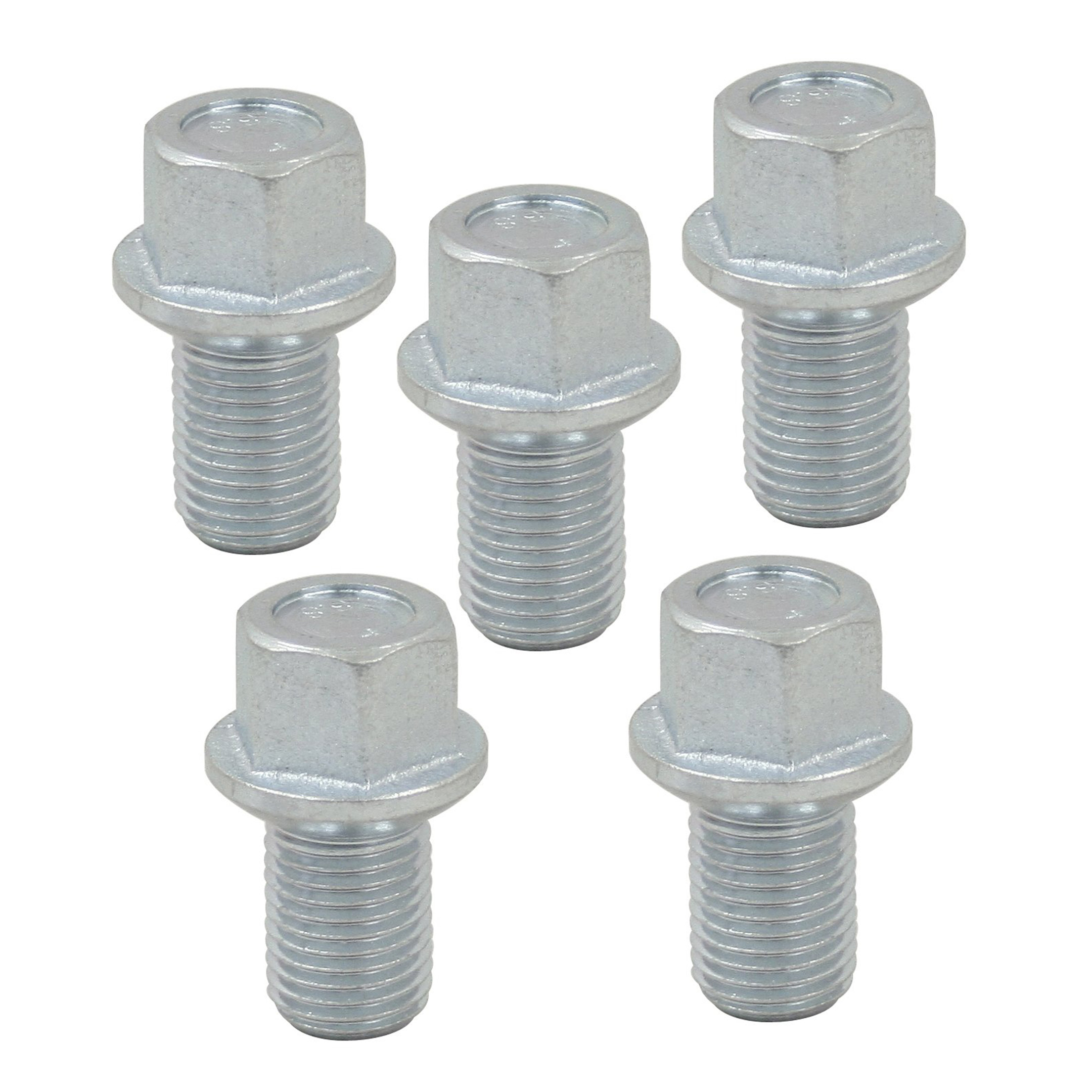 14x1.5mm-Ball-Seat-17mm-Head-21mm-Long-Lug-Bolts-5-Pieces