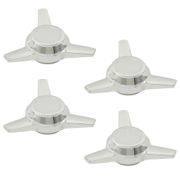 Chrome 3-spoke Knock Offs - Set of 4